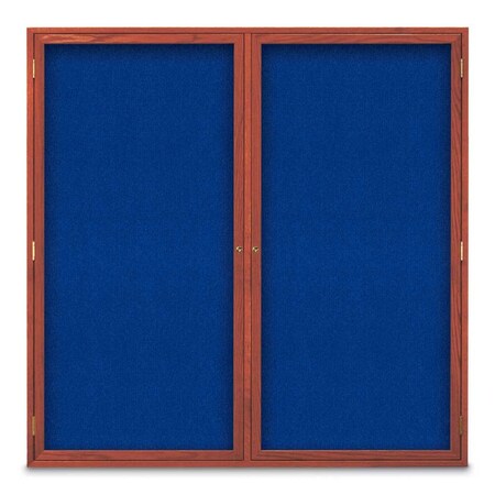 United Visual Products Sliding Door Indoor Enclosed Corkboard, 9 UV9029ACSH-GOLD-CINNABA